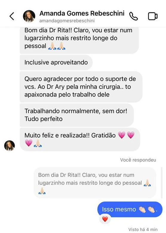 Depoimento de paciente